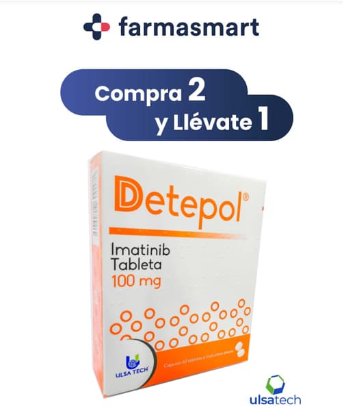 Detepol 100 mg Imatinib 60 tabletas