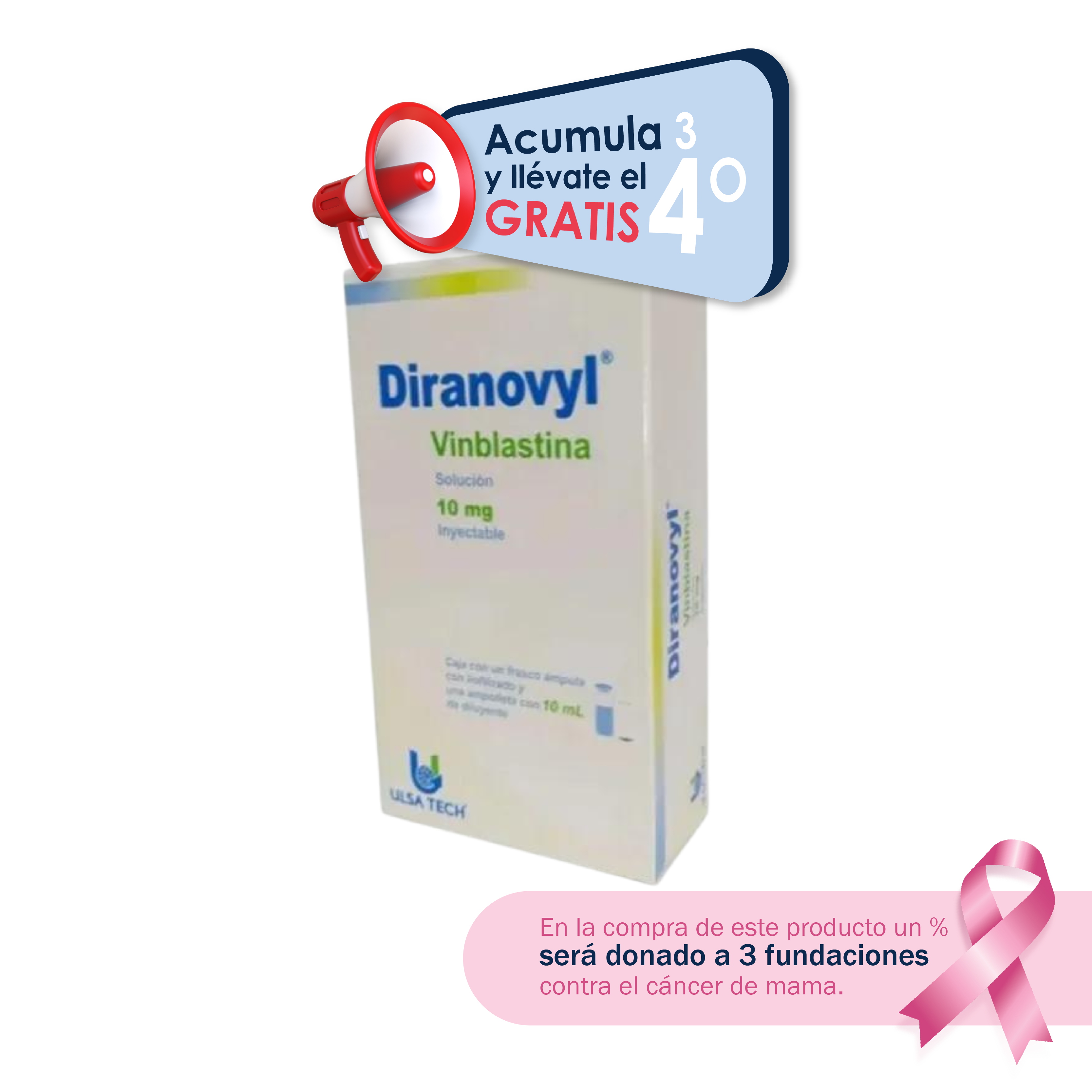 DIRANOVYL VINBLASTINA 10 MG / 10 ML SOLUCIÓN INYECTABLE