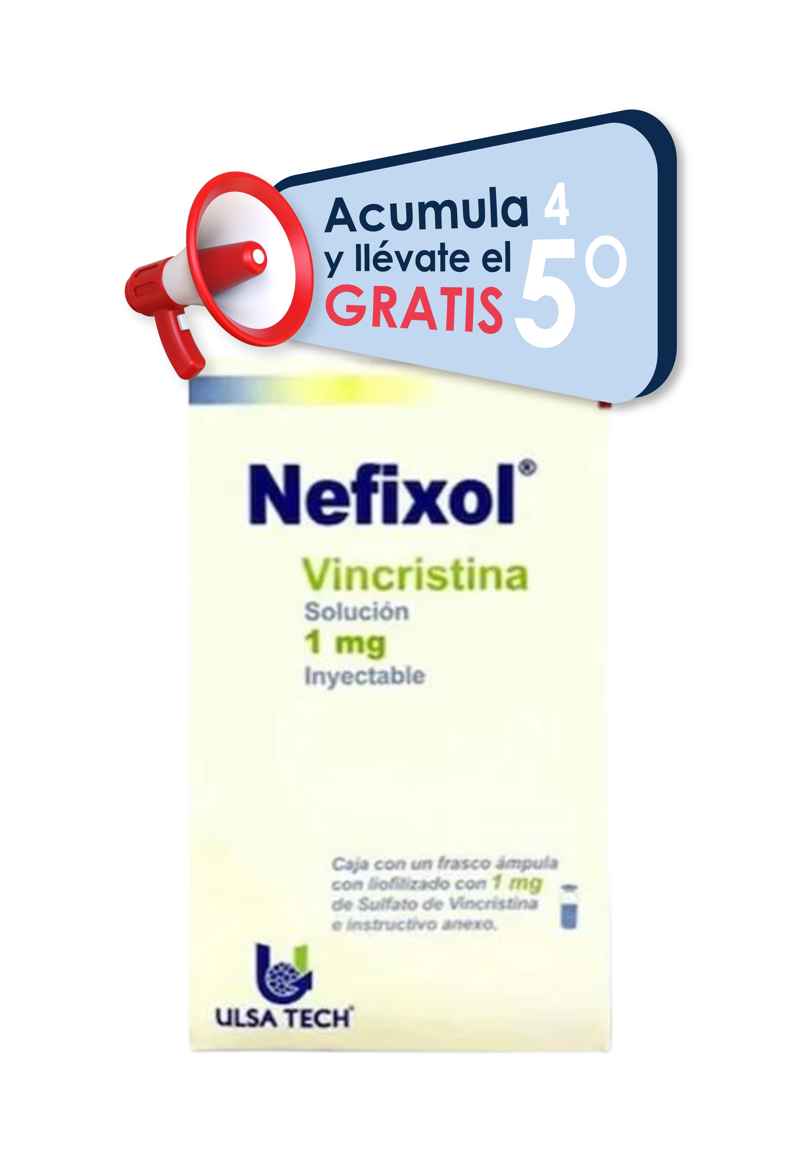 Nefixol Vincristina 1 mg Solución Inyectable