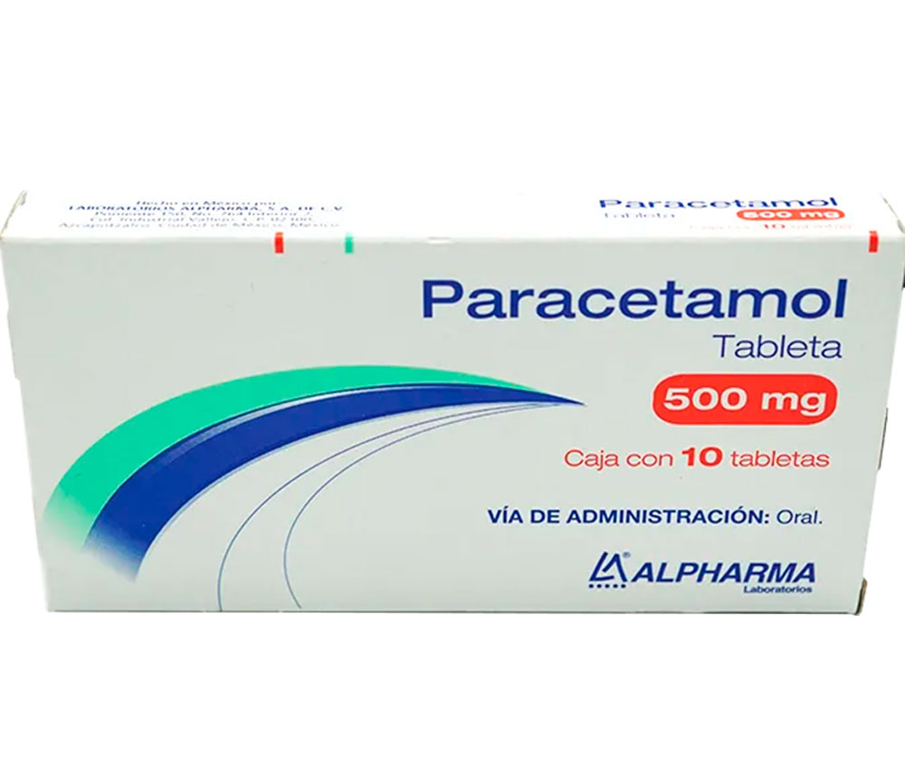 PARACETAMOL ORAL 10 TABLETAS 500 MG LABORATORIO ALPHARMA