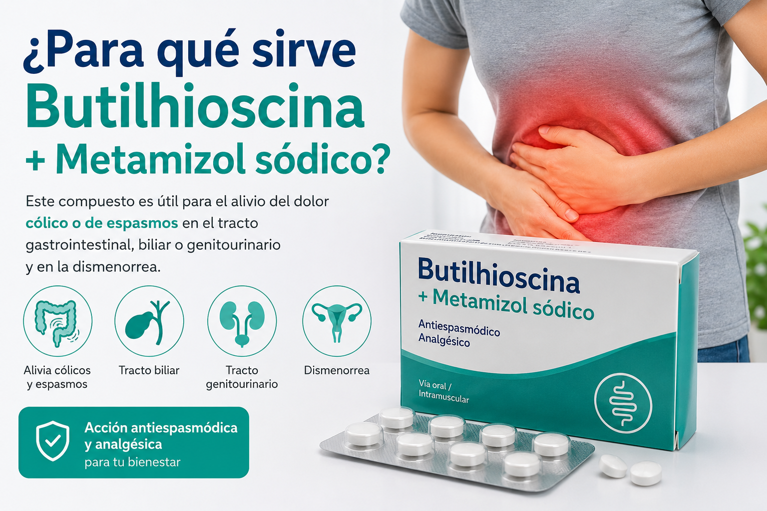 Butilhioscina + Metamizol sódico: ¿Qué es y para qué sirve?