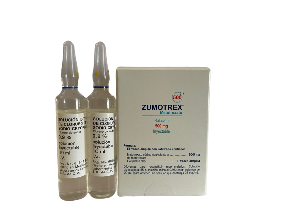 Zumotrex 500mg Metotrexato sol iny + 2 diluyentes gratis lab zurich