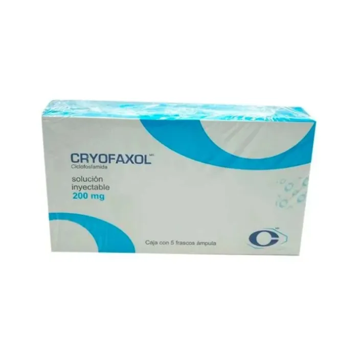 CRYOFAXOL CICLOFOSFAMIDA 200 MG CAJA CON 5 FRASCOS ÁMPULA LAB. CRYOPHARMA