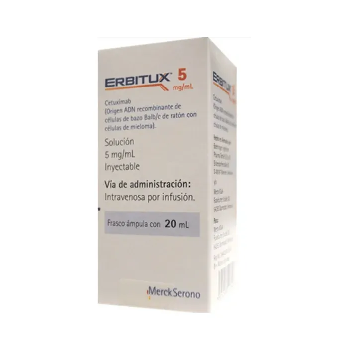 ERBITUX (CETUXIMAB) 5 MG / ML CAJA CON 1 FRASCO ÁMPULA CON 20 ML LAB. MERCK