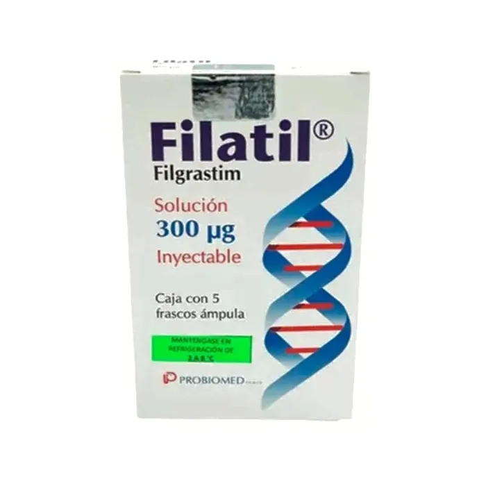 FILATIL FILGRASTIM 300 MCG SOLUCIÓN INYECTABLE CAJA CON 5 FRASCOS ÁMPULA LAB. PROBIOMED