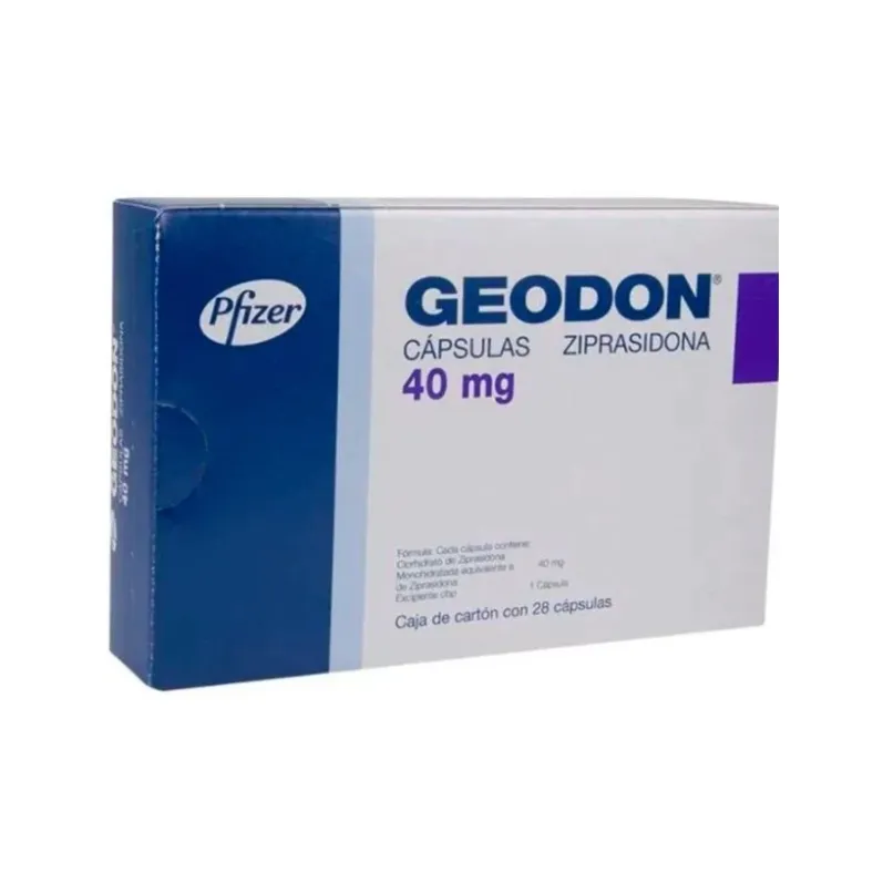 GEODON ZIPRASIDONA 40 MG 28 CÁPSULAS