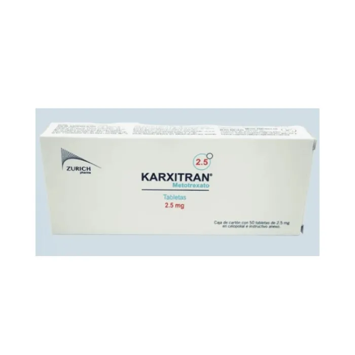 KARXITRAN METOTREXATO 2.5 MG CAJA CON 50 TABLETAS LAB ZURICH