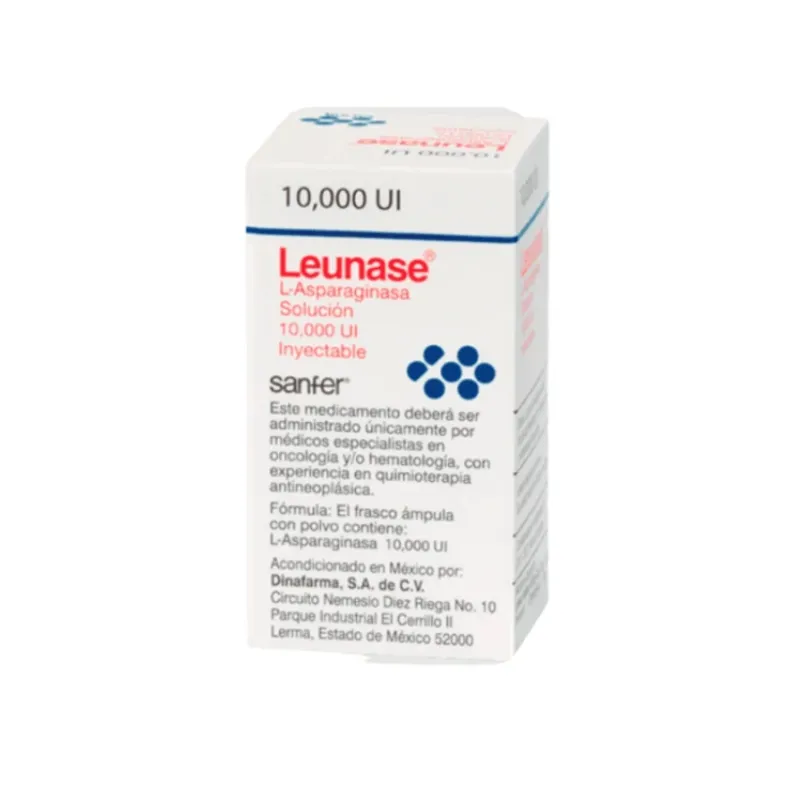 LEUNASE L-ASPARAGINASA 10 000 UI SOL. INY. 1 FRASCO ÁMPULA LAB. SANFER