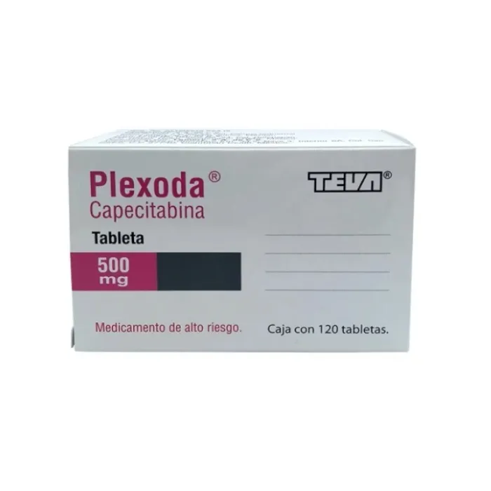 PLEXODA CAPECITABINA 500 MG CAJA CON 120 TABLETAS LAB. TEVA