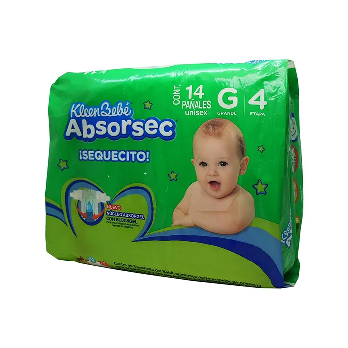 Pañal Kleen Bebé Absorsec Ultra Grande 14 Piezas