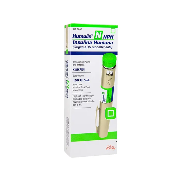 Humulin N Kwik Pen 100 UI 1 Pluma Pre-Cargada 3 Ml