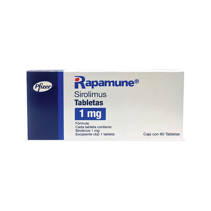 RAPAMUNE SIROLIMUS1 MG CAJA CON 60 TABLETAS LAB. PFIZER