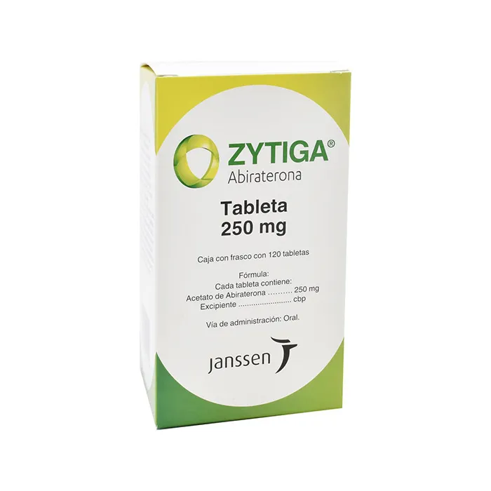 ZYTIGA ABIRATERONA 250 MG CAJA CON FRASCO CON 120 TABLETAS LAB. JANSSEN