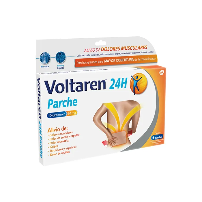 Voltarén 30 Mg 24 Horas 5 Parches