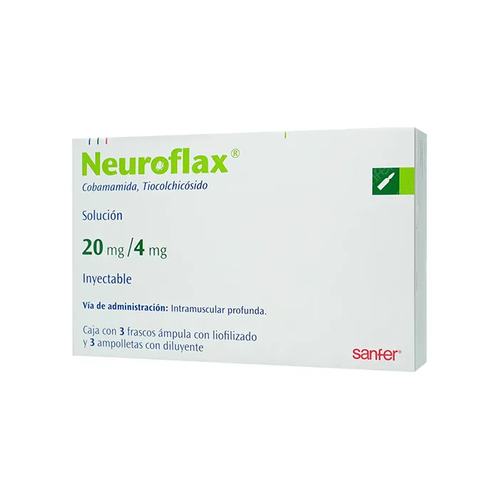 NEUROFLAX 20MG SOL INY 4ML C3