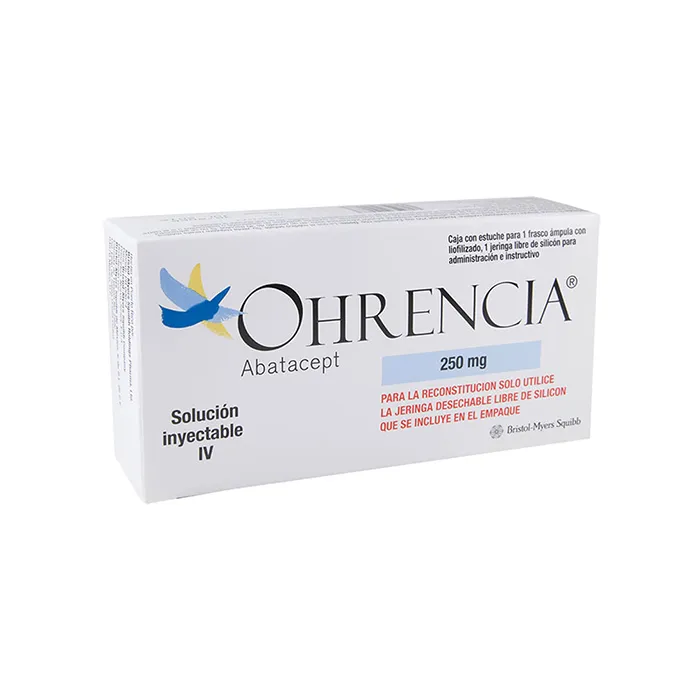 OHRENCIA (ABATACEPT) 250 MG CAJA CON 1 FRASCO ÁMPULA CON LIOFILIZADO Y JERINGA LAB. BRISTOL MYERS SQUIBB