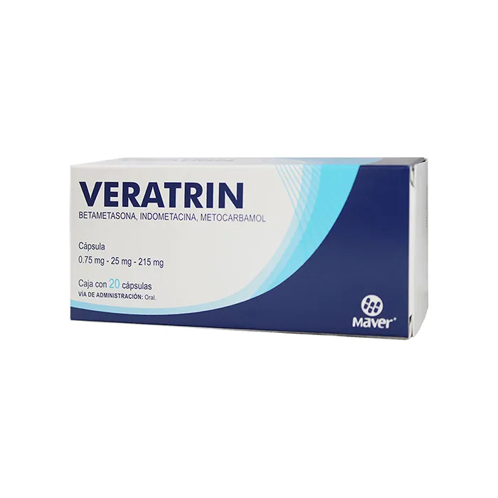 VERATRIN 20 CAPS 215/25/0.75 MG