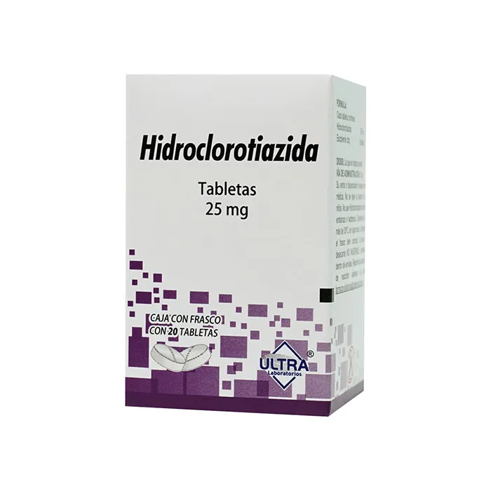 HIDROCLOROTIAZIDA 20 TAB 25 MG