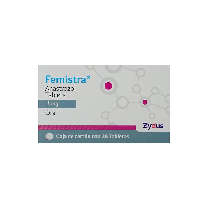 FEMISTRA ANASTROZOL 1 MG CAJA CON 28 TABLETAS LAB. ZYDUS