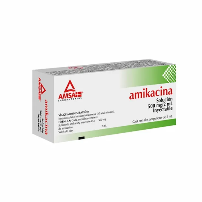  AMIKACINA 2 AMP 500MG/2 ML