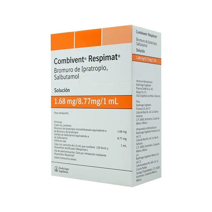 COMBIVENT RESPIMAT 4.5ML: RESPIMAT, BOEHRINGER INGELHEIM MEXICO. Disponible en Farmasmart. Compra en línea.