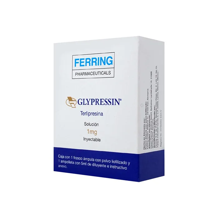 GLYPRESSIN TERLIPRESINA 1 MG SOLUCIÓN INYECTABLE CAJA CON UN FRASCO: TERLIPRESINA CON UN FRASCO, Ferring. Disponible en Farmasmart. Compra en línea.