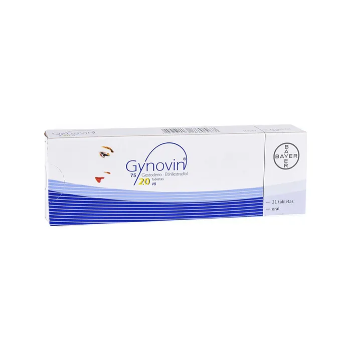  GYNOVIN GESTODENO ETINILESTRADIOL 75 MG/ 20 MCG 21 GRAGEAS LAB BAYER