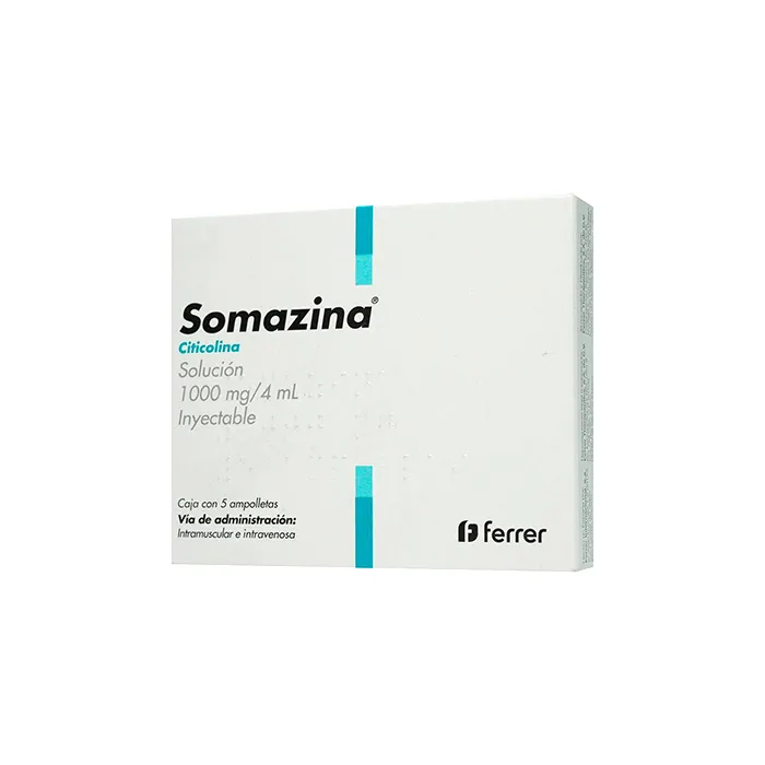 SOMAZINA 1000MG 4ML AMP C5: C5, FERRER THERAPEUTICS SA DE CV. Disponible en Farmasmart. Compra en línea.