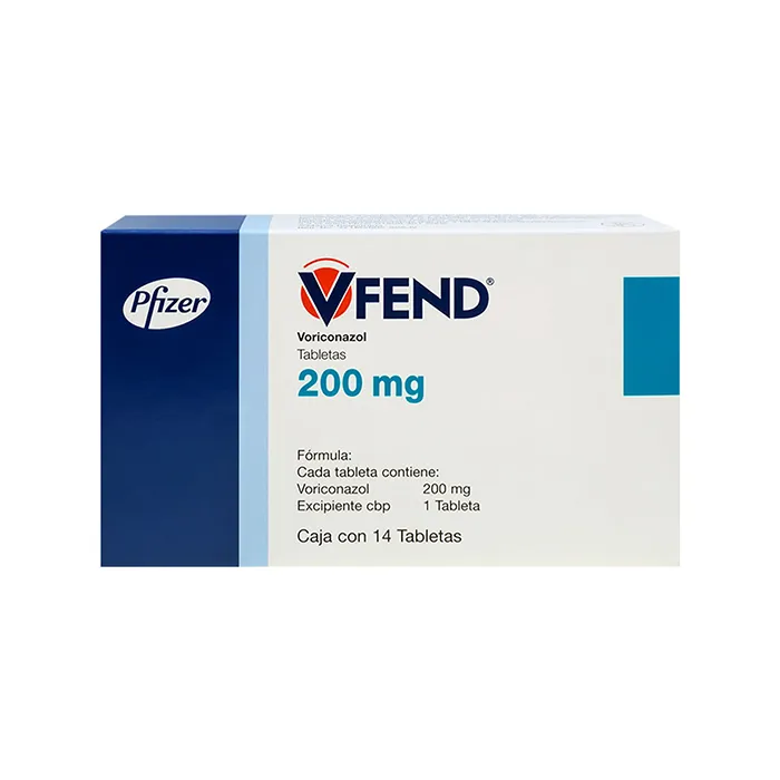  VFEND VORICONAZOL 200 MG CAJA CON 14 TABLETAS RECUBIERTAS