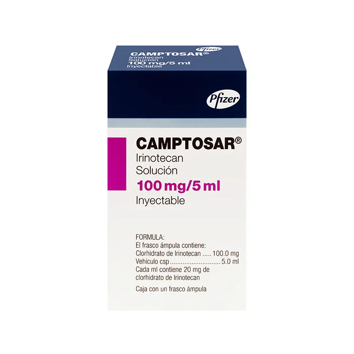 CAMPTOSAR IRINOTECAN 100 MG / 5 ML CAJA CON 1 FRASCO ÁMPULA LAB. PFIZER