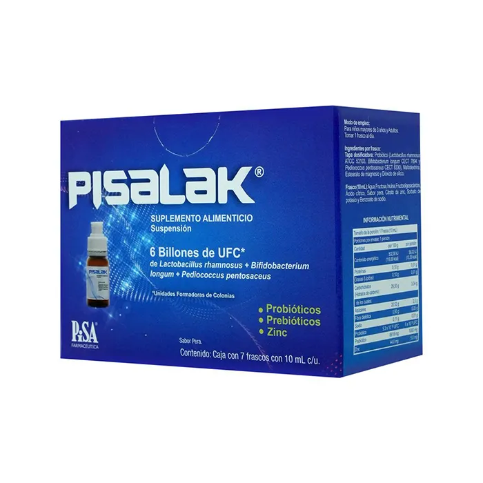 Pisalak Suplemento Alimenticio Caja Con 7 Frascos 10 Ml Cada Uno