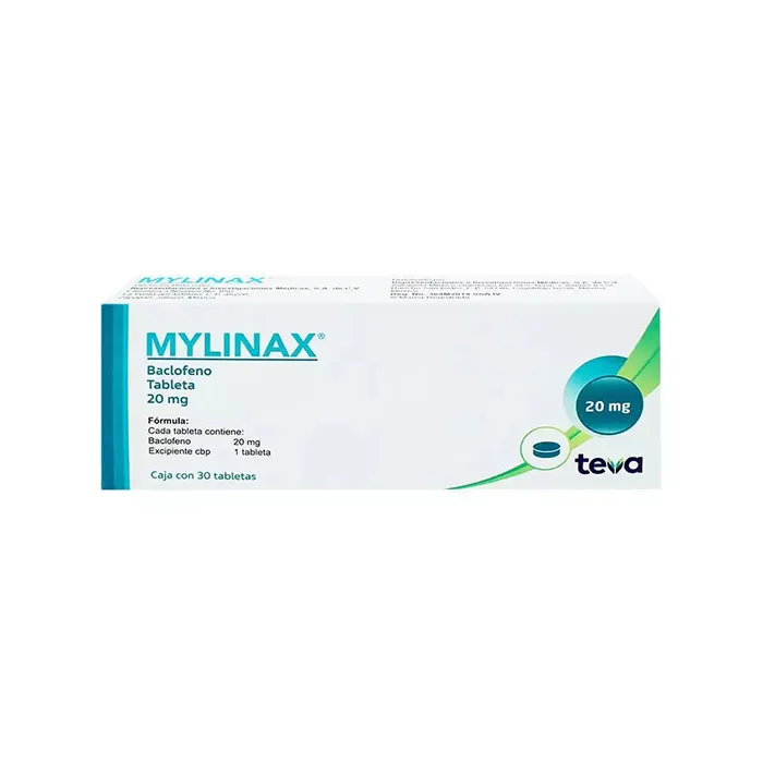 MYLINAX, BACLOFENO 20MG 30 TAB