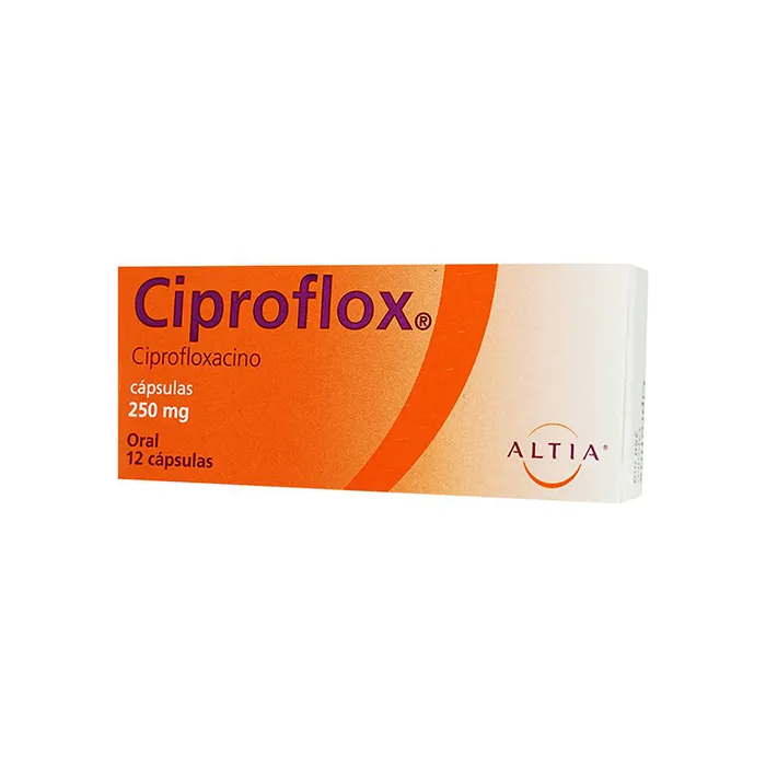 Ciproflox 250 mg ciprofloxacino 12 capsulas