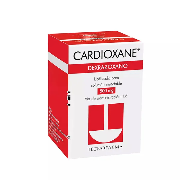 CARDIOXANE DEXRAZOXANO 500 MG SOLUCIÓN INYECTABLE CAJA CON 1 FRASCO ÁMPULA LAB. ASOFARMA