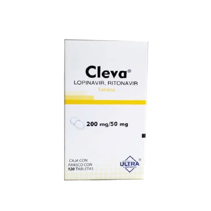 CLEVA LOPINAVIR RITONAVIR 200 / 50 MG CAJA CON FRASCO CON 120 TABLETAS LAB ULTRA