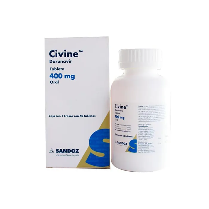 CIVINE (DARUNAVIR) 400 MG CAJA CON FRASCO CON 60 TABLETAS LAB. SANDOZ