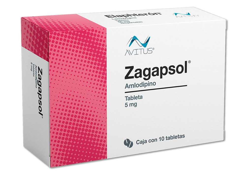 ZAGAPSOL 10 TAB 5 MG AMLODIPINO