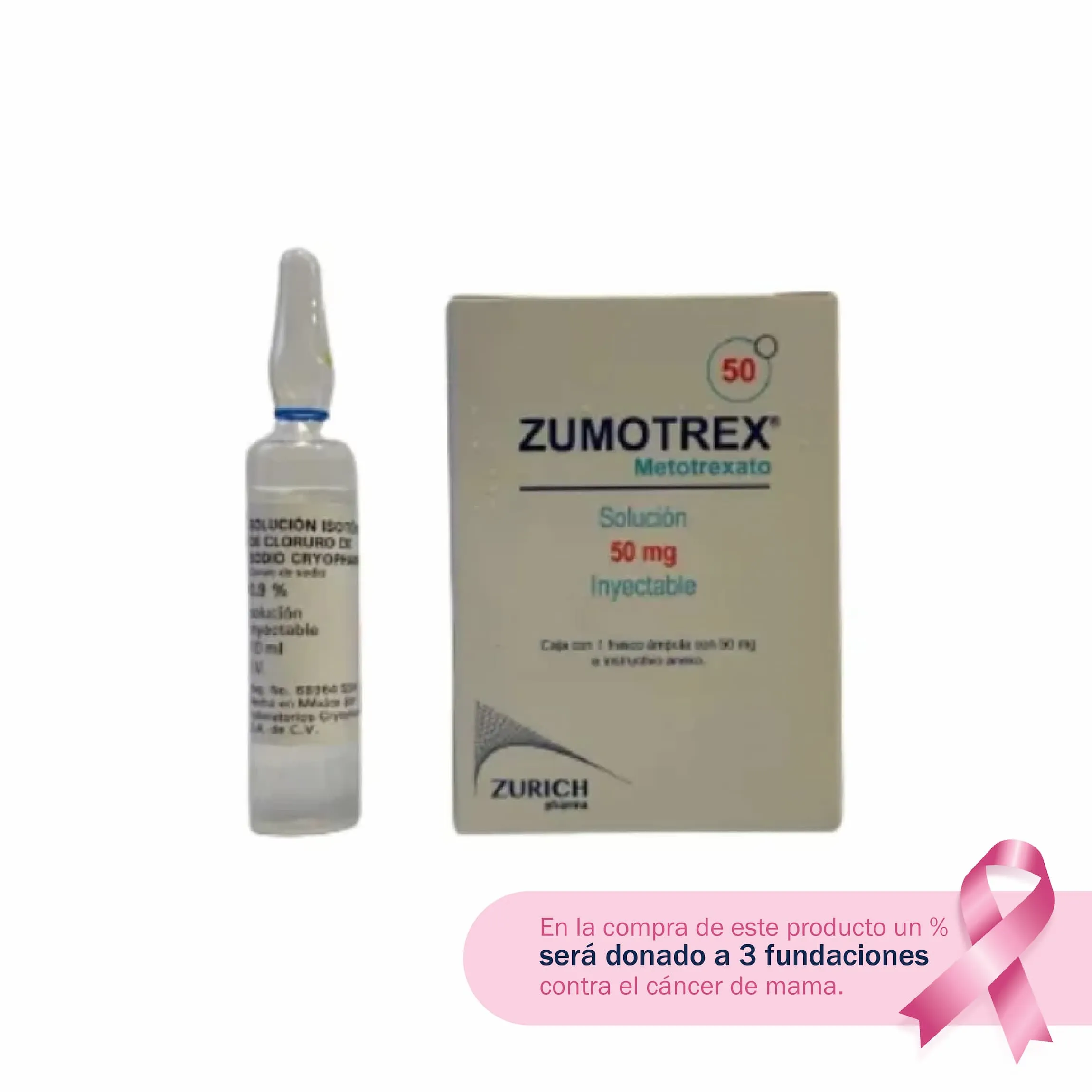 Zumotrex 50 mg Metotrexato 1 Liofilizado