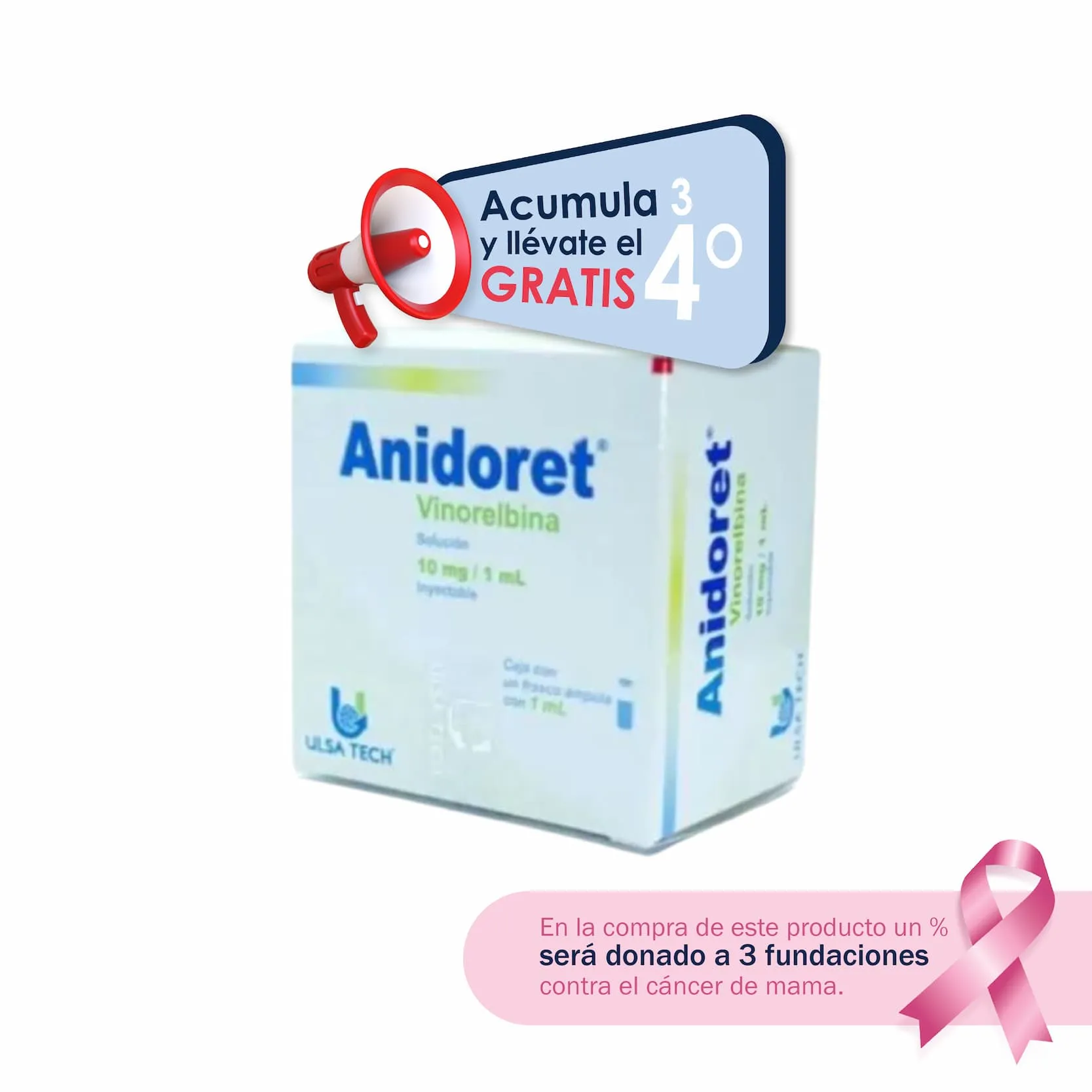 ANIDORET VINORELBINA 10 MG / 1 ML