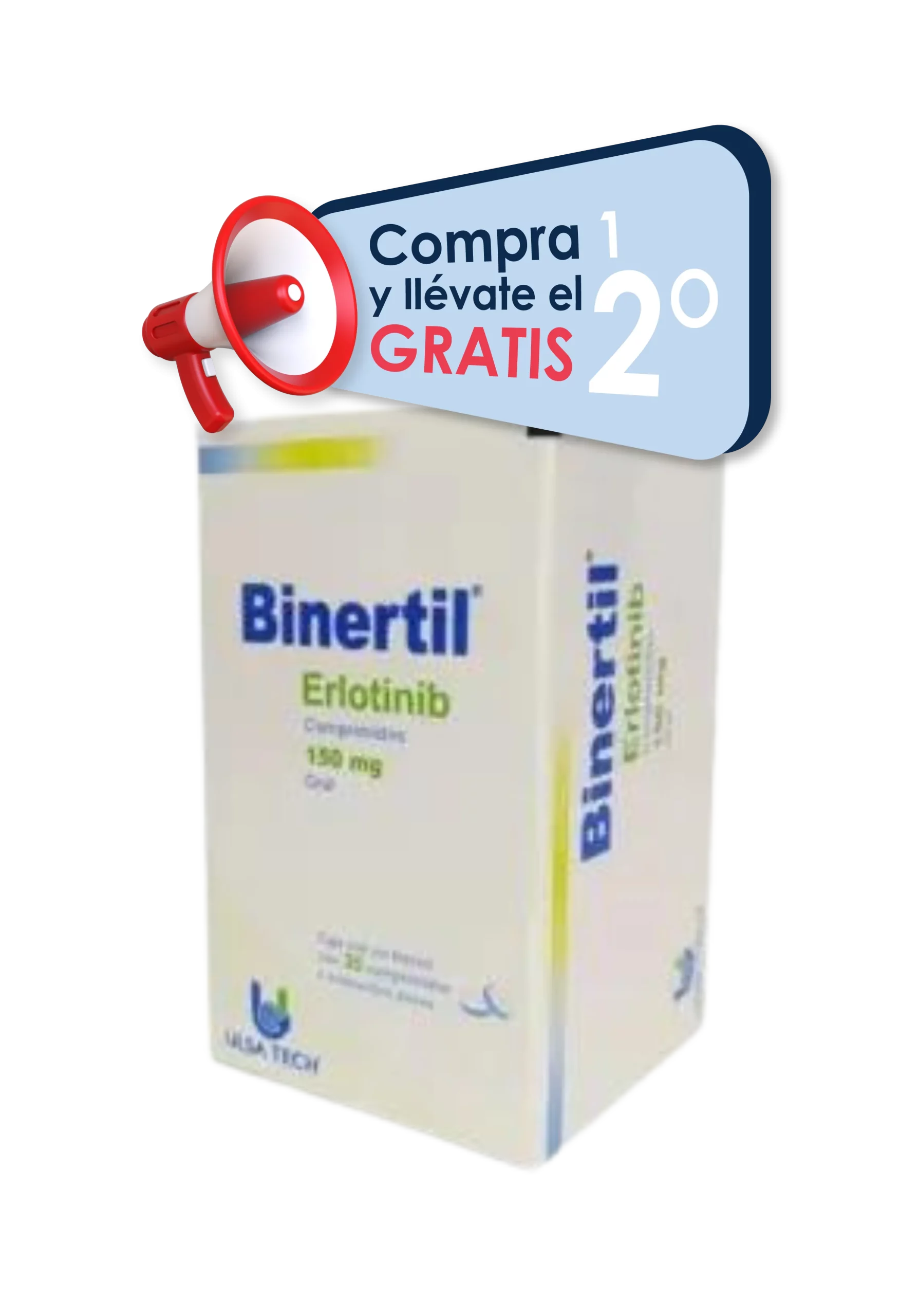 BINERTIL ERLOTINIB 150 MG CAJA CON 30 COMPRIMIDOS LAB. ULSA TECH