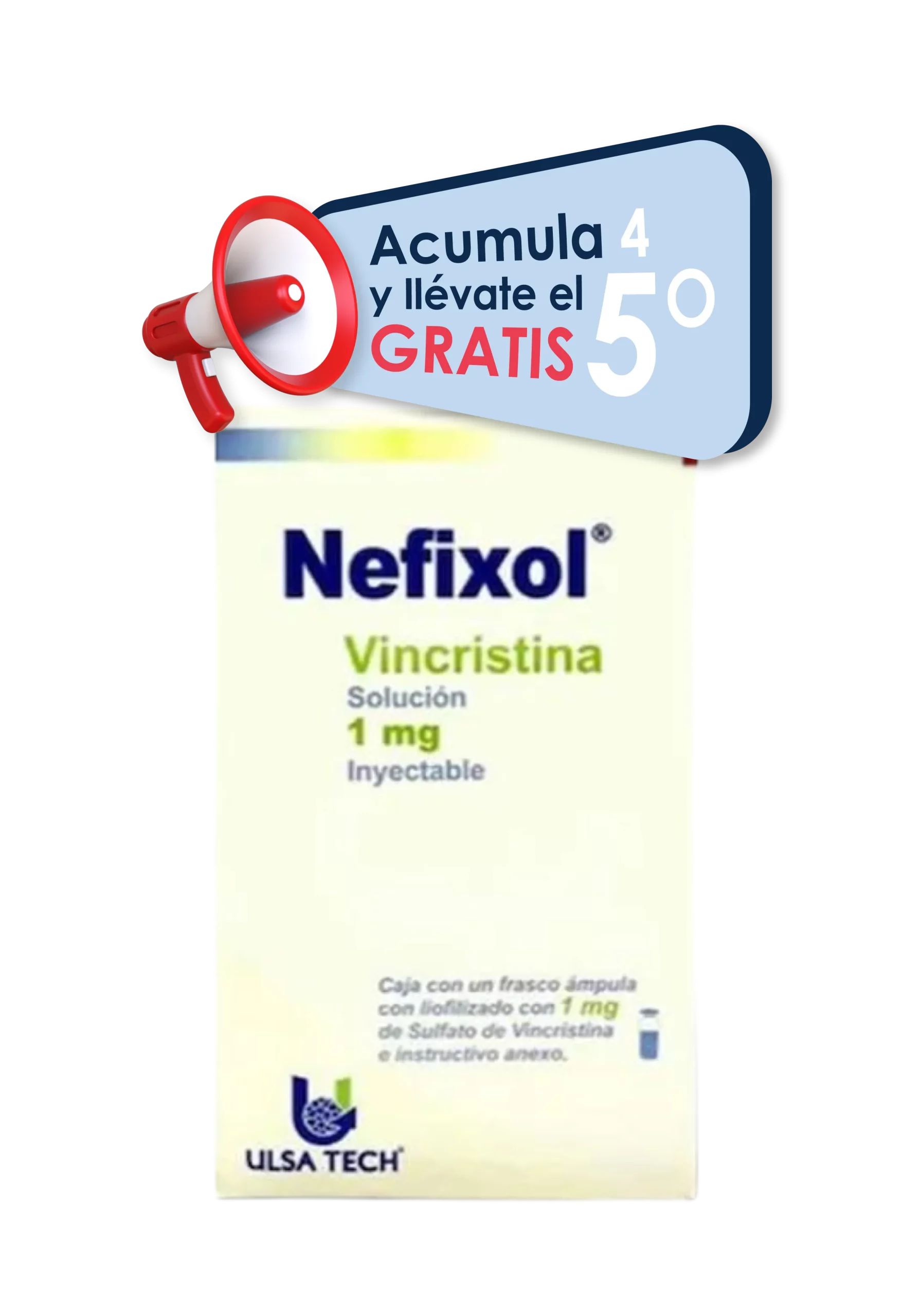 Nefixol Vincristina 1 mg Solución Inyectable