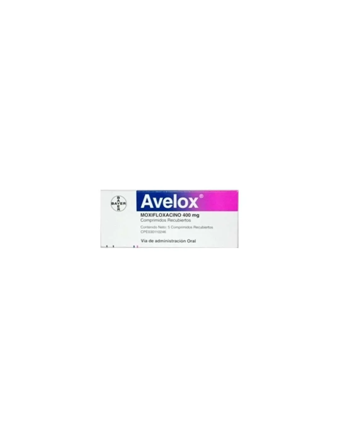 (A) AVELOX 400MG TAB C5: TAB C5, BAYER DE MEXICO S A DE C V. Disponible en Farmasmart. Compra en línea.