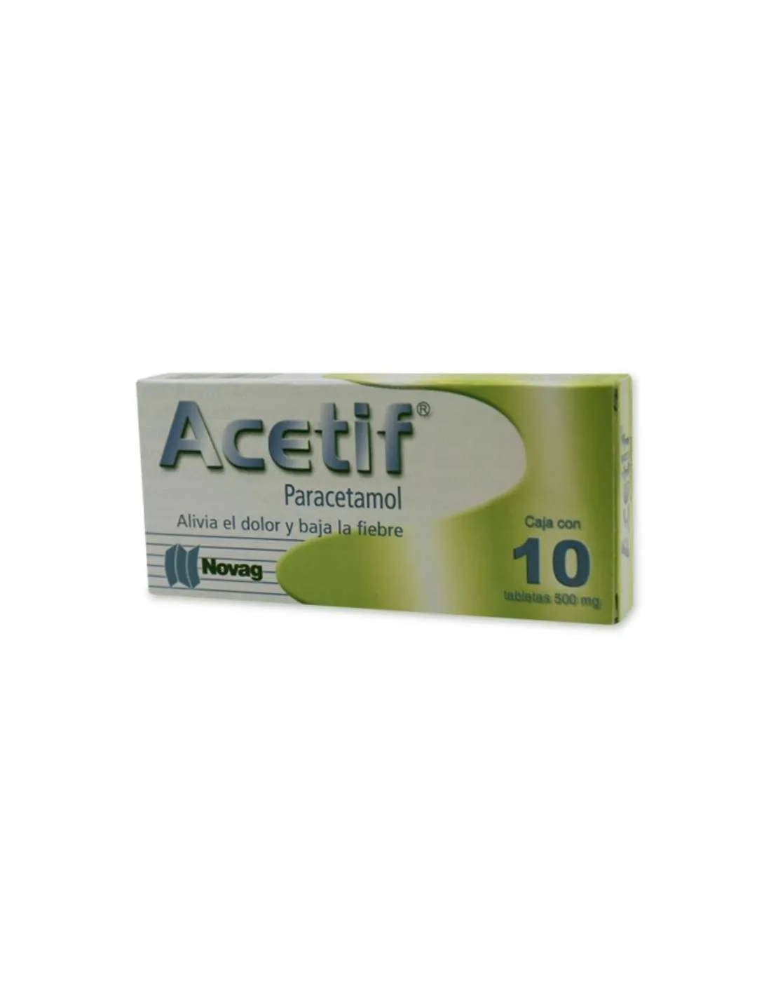 ACETIF 10 TAB 500 MG: TAB, Novag. Disponible en Farmasmart. Compra en línea.