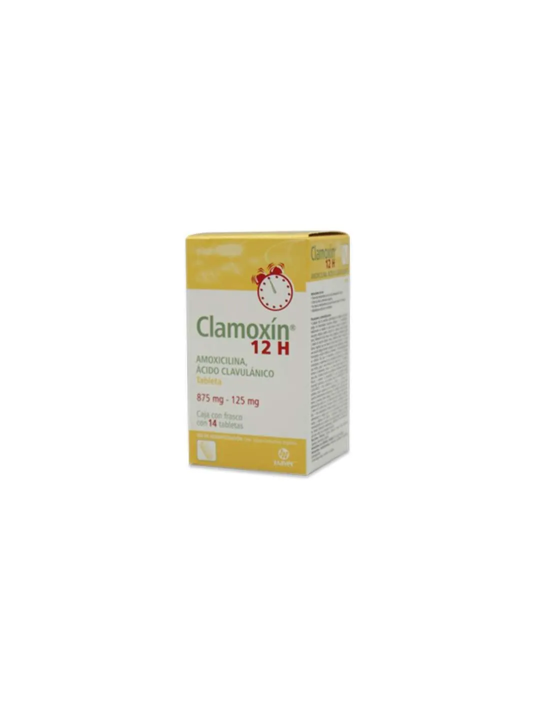 CLAMOXIN 12H 10 TAB 875/125 MG: TAB, Maver. Disponible en Farmasmart. Compra en línea.