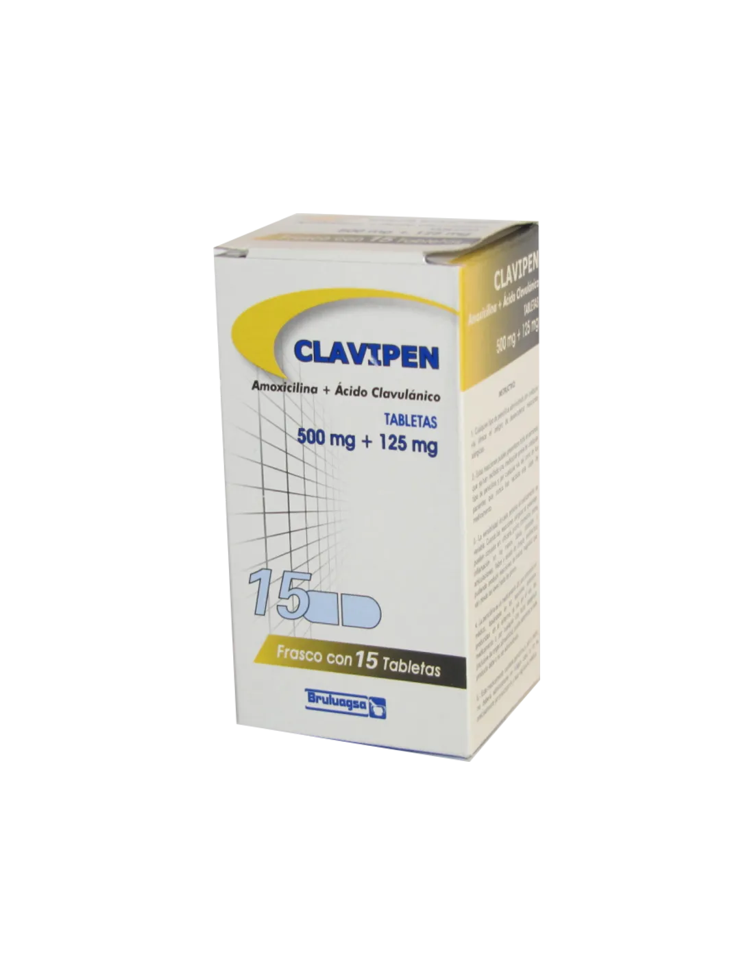 CLAVIPEN 15 TAB 500/125 MG: TAB, BRULUAGSA. Disponible en Farmasmart. Compra en línea.