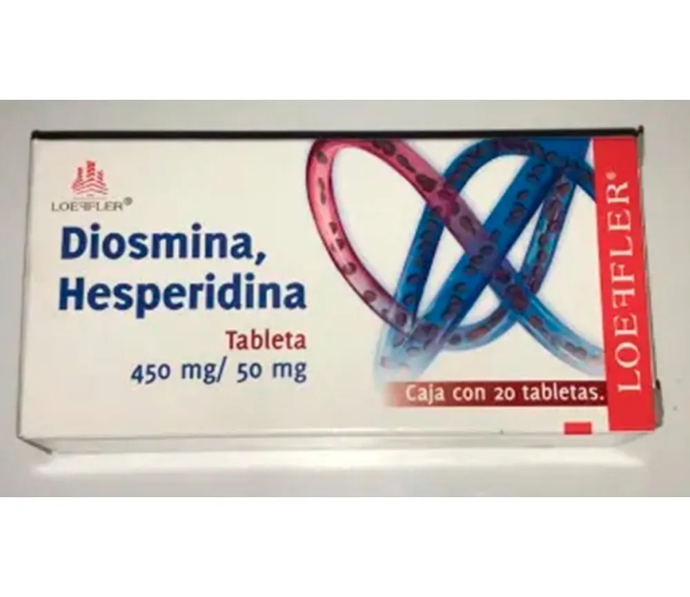 DIOSMINA HESPERIDINA 450 MG / 50 MG 20 TABLETAS LABORATORIO LOEFFLER