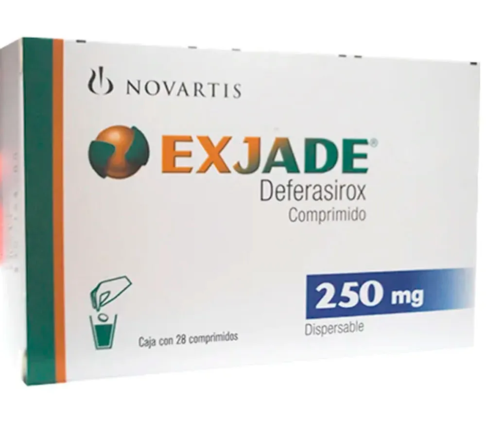 EXJADE DEFERASIROX 250 MG CAJA CON 28 COMPRIMIDOS LAB. NOVARTIS