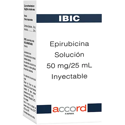 IBIC EPIRUBICINA 50 MG / 25 ML CAJA CON 1 FRASCO ÁMPULA SOL. INY. LAB. ACCORD