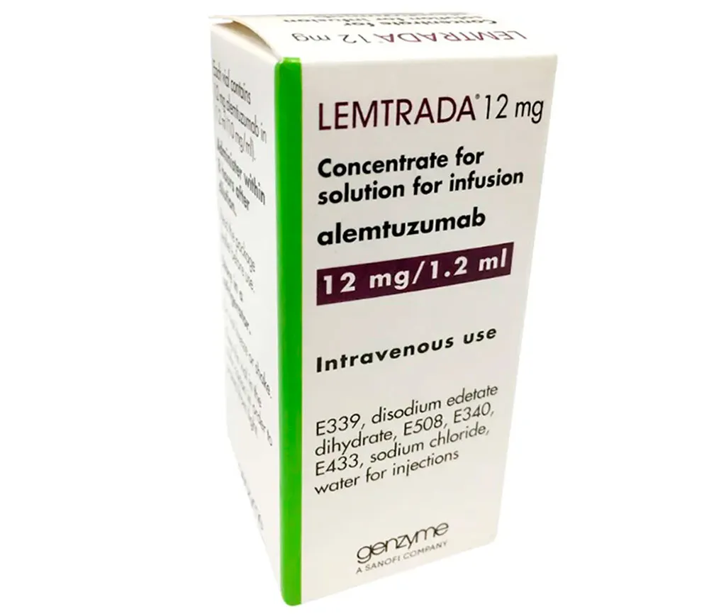 LEMTRADA ALEMTUZUMAB 12 MG / 1.2 ML CAJA CON 1 FRASCO ÁMPULA