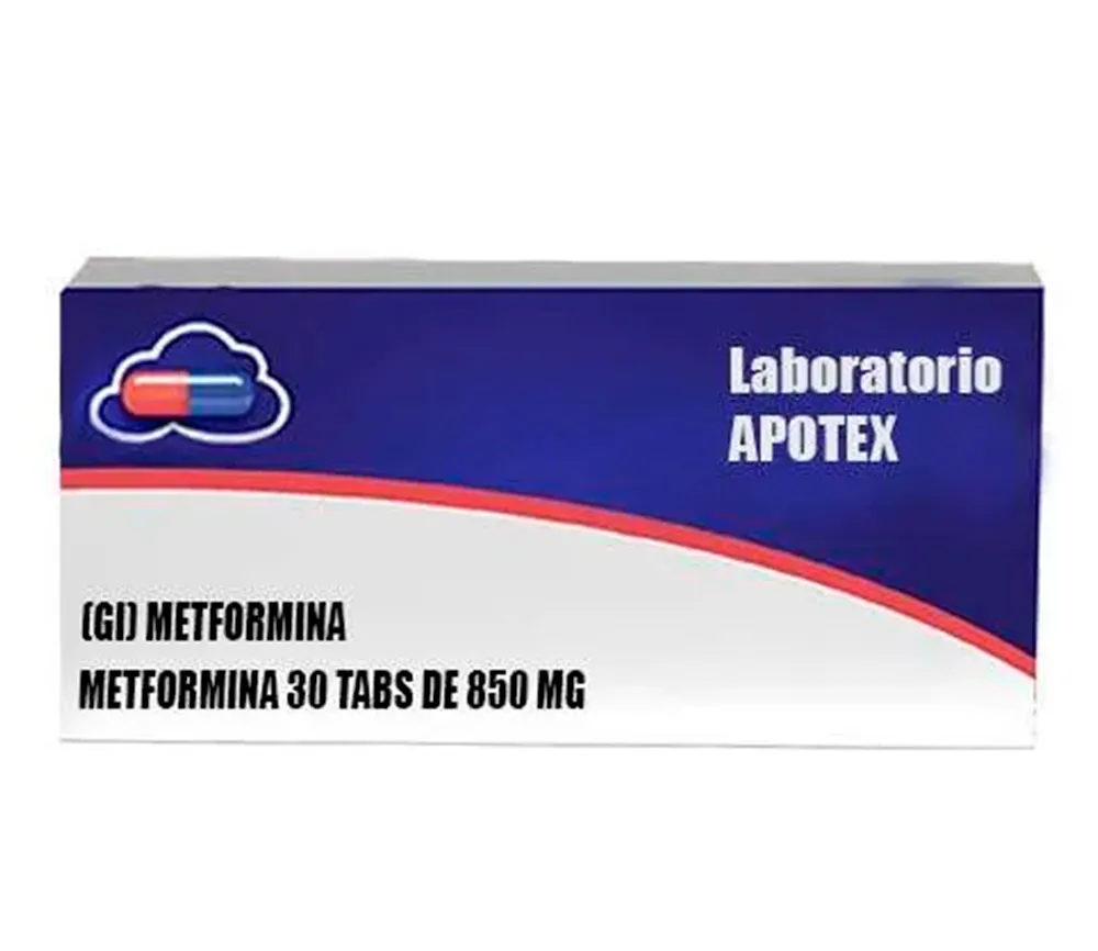 METFORMINA 30 TABLETAS 850 MG